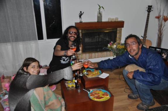 Lanche depois do show do Aerosmith, em Bogotá - Colômbia